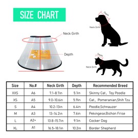 Pet Recovery Collars & Cones for Dogs and Cats After Surgery Adjustable Animal Neck Cone Surgical Elizabeth E-Collar Prevent Biting (White, Neck Circumference 18-22cm, Depth 13cm)