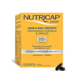 NUTRISANTE Nutricap Expert Hair & Nail Growth - Food Supplement for Fast Hair Growth - Exclusive Capiline Complex - Promotes Hair Growth & Development - Biotin, Walnut Oil, Vitamine B3-60 softgels