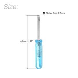 sourcing map Mini Slotted Screwdriver, 2.0mm Flat Head 45mm Length for Small Appliances Repair, 10 Pcs