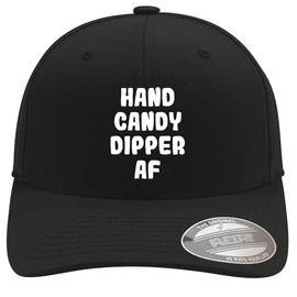 Hand Candy Dipper AF - Soft Flexfit Baseball Hat Cap, Black, Large/X-Large