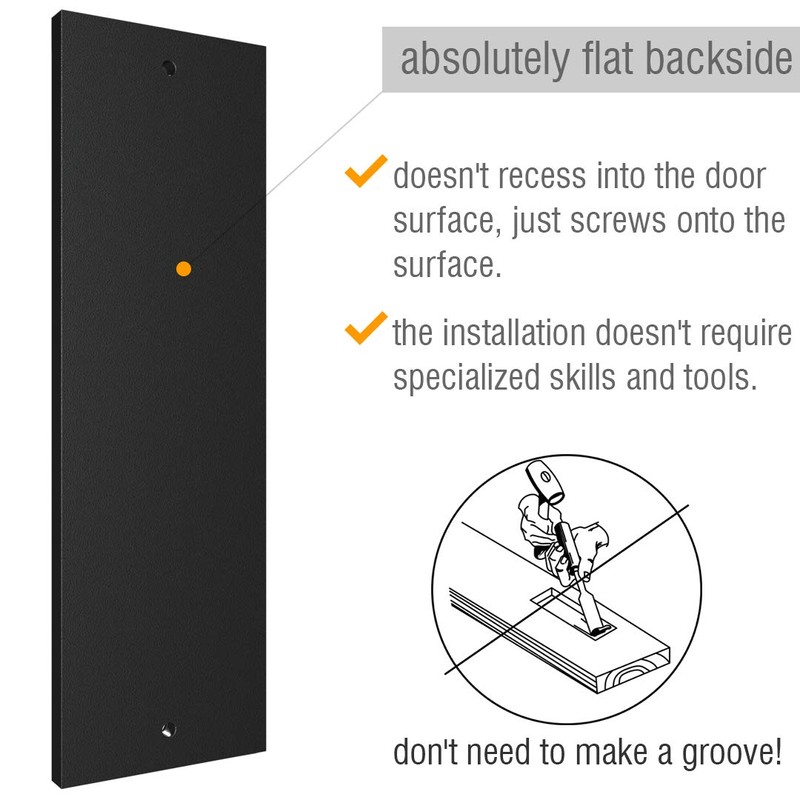 Tibres - 7" Sliding Barn Door Handle - Flush Pull