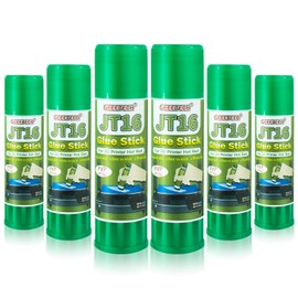 TEQStone 3D Printer Glue Stick, Perfect Adhesion of First Layer, Prevents Deformation, Easy Removal, Water-Soluble Formula, Compatible with PLA, ABS, PETG Filament, Pack of 6 (JT16)