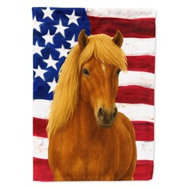 Caroline's Treasures Chestnut Icelandic Horse with Flaxen Mane American Garden Flag Mailbox Decorative Yard Banner Outside Patio Artwork for Flower Beds, Garden Size, Multicolor