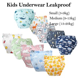 Peekaa Potty Training Underwear, Peekaa Training Underwear, Peeka Training Underwear, for Boys and Girls (3PCS D,Large)