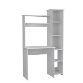 Tuhome Versalles Writintg Desk, Two Superior Shelves, Bookshelf -White