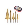 6 Pcs Titanium Coated Drill Bit Set, Including 3 Sizes