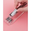 MSDADA Stapler, Desktop Stapler, Office Stapler, Transparent Acrylic Easy-Press Stapler,