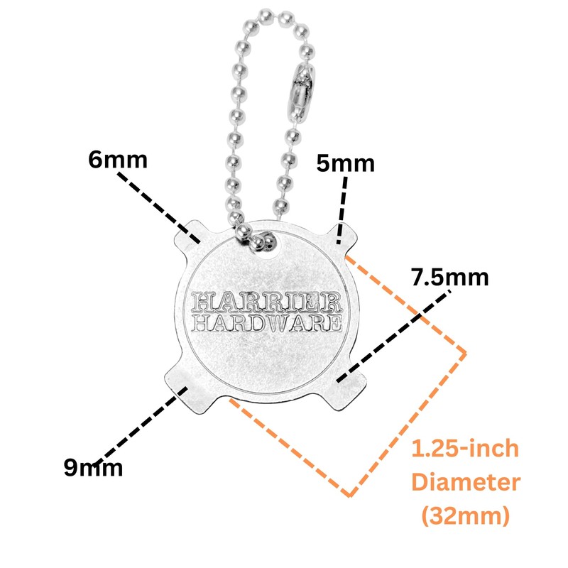 Harrier Hardware 2-Pack Keychain 4-Way Slotted Flathead Screwdriver EDC Portable