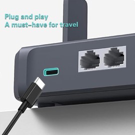 USB Type C Travel Portable Router Charger 5ft Charging Cable Cord for TP-LINK TL-WR3002X AX3000 Wi-Fi 6, GL-BE3600, Netgear M1/M5, Linksys LN1200, Verizon MiFi 7730L/8800L, INSEEGO M2100, TCL Linkzone