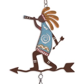 Sunset Vista Designs 93751 Southwest Collection - Carillón de viento de metal rústico de 937 pulgadas, Kokopelli