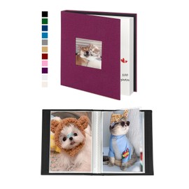 Miaikoe Photo Album 4 x 6 inch, 50 Pockets, 2-pack Slip-in Top Loading Linen Mini Album, Book Holds 100 Vertical 4 x 6 inch, for Family, Wedding, Baby, Khaki