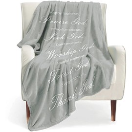 BOOPBEEP Healing Throw Blanket with Inspirational Thoughts and Prayers- Religious Soft Inspirational Blankets and Throws 50x60 Inch, Perfect Caring Gift for Men & Women