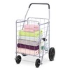Whitmor Deluxe Utility Foldable Shopping Cart with Wheels, 100 Lb