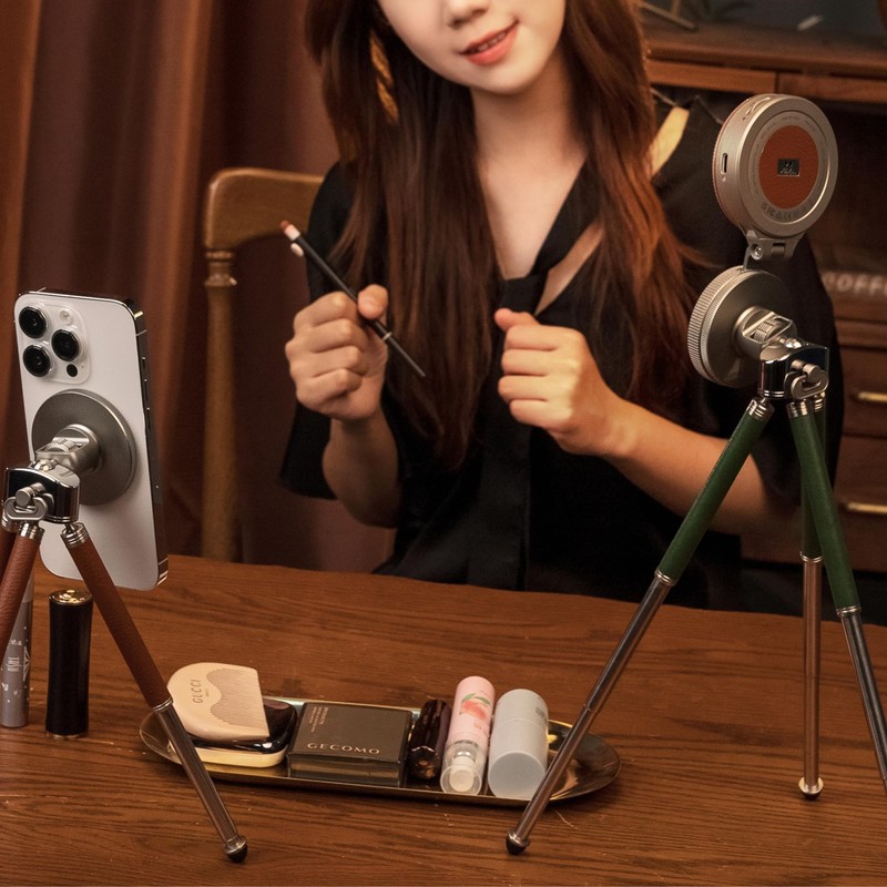 Harlowe Classic Tripod for Cellphone, Magsafe Compatible, Compact and Collapsable,