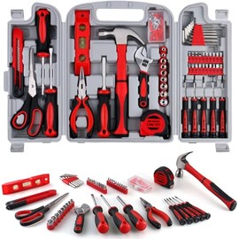 WINNER 156-Piece Delicate All-Purpose Home Tool Kit in Foldable Toolbox, Unisex | Complete and Essential Hand Tools Set for General House Repairs, Dorm, Apartments, Perfect Father's Day Gift