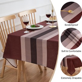 Tablecloth Red 100 x 100 cm Linen Tablecloth Weatherproof Garden Tablecloth Tablecloths Washable Pink Christmas Tablecloth for Kitchen Dining Table Rectangular Tables Country House Style Decoration