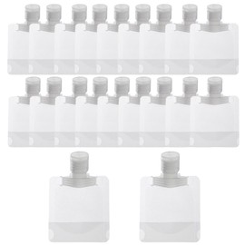 LKCCTK Travel Bottle, 1.0 fl oz (30 ml), 20 Pack Transparent Pouches, Divided Containers, For Travel, Shampoo, Bath Dew, Facial Cleanser, Lightweight, Compact, Portable, Leak Proof, Refill Bottles