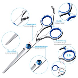 LQRLY Hair Scissors Set, 2 Extra Sharp Stainless Steel Hair Cutting Scissors, Professional Hairdressing Scissors, Hairdressing Scissors Set for Salon Hairdressers, Men, Women and Children