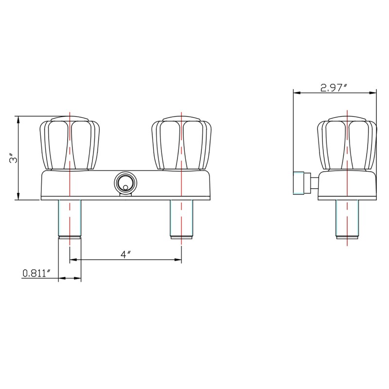 Dura Faucet DF-SA100S-BQ RV/Motorhome/Trailer Shower Faucet Valve Diverter with Smoked