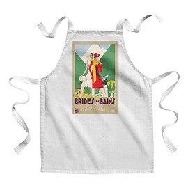 Fabulous Kinderküchenschürze - Malen Brides Les Bains Plakat Vintage Tourismus Art Deco - Premium Qualität