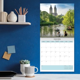 Dayplanner Publishing New York Calendar 2025, Large Square Wall Calendar With Organisational Stickers, 16 Month, New York Gift Travel Calendar