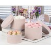GnFlus Round Gift Boxes with Lids for Presents Set of