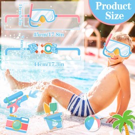 EASY JOY Hawaii Party Accessory Set, Hawaii Sand Beach Photo Props, Inflatable Photo Frame, Summer Photo Box, Accessories, Hawaii Theme Photo Booth Props for Summer, Beach, Luau Party, Pack of 25