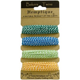 Hemptique Cotton Baker's 2-Ply Twine, 120', Tutti-Frutti