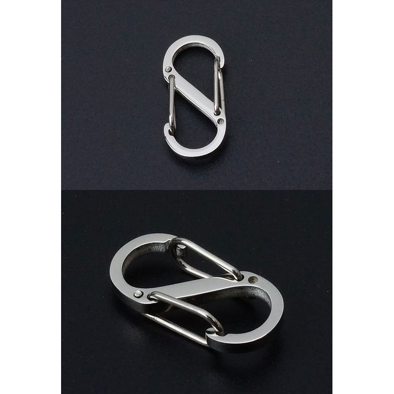 prendre PR-CARA10 Small Carabiner S-Shaped Hook, Stainless Steel, Lightweight, Accessories,