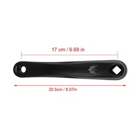 Ejoyous 170mm Bike Crank Arm Aluminum Alloy Single Speed Crankset for Bicycle Mountain Bike Road Bike Left Side Rhombic Hole