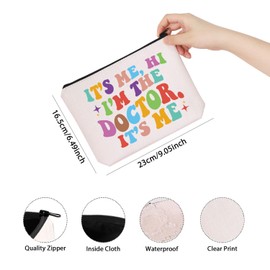 Doctor Makeup Bag Dentist Doctor Gift It’s Me,Hi I’m The Doctor It’s Me Gift for Female Doctor (Doctor CA)