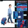 Kids Rolling Football Backpack for Boys Trolley Suitcases Luggage Travel