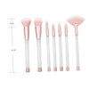 NOLITOY 14pcs Transparent Crystal Makeup Brush Women Sand Assembly Tool