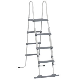 70\" A-Frame Deck Pool Ladder with Non-slip Steps & Rounded Handrails Above Ground Swimming Top Platform 48\" Pool AccessTitle: Default Title