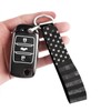 SEANATIVE Black US Flag Auto Decorative Keys Chain with Metal