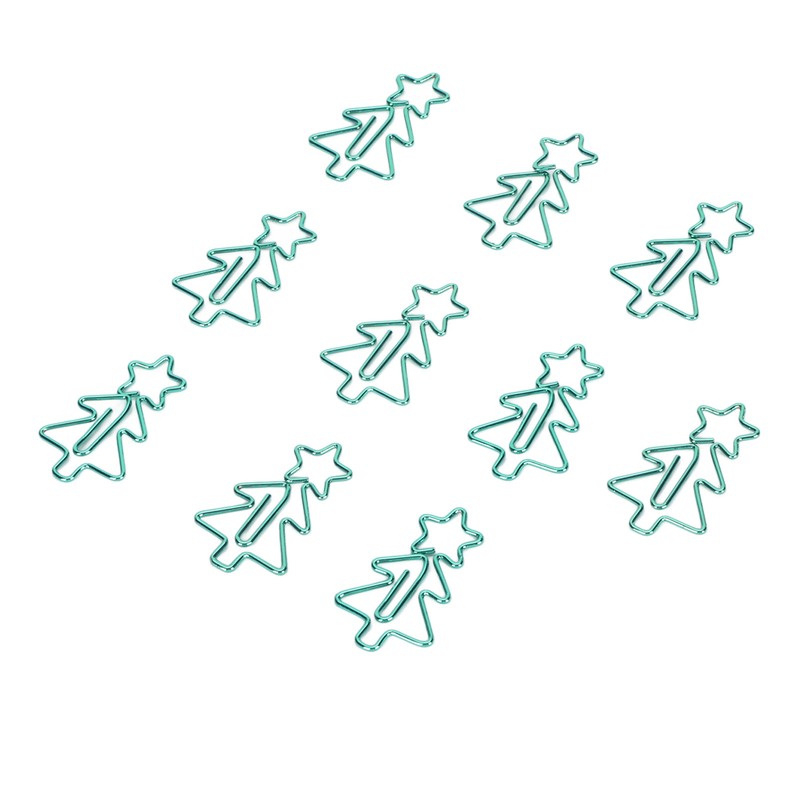 100pcs Paper Clips Prevent Slip Cute Christmas Tree Shaped Decorative