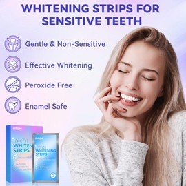 Teeth Whitening Strips 14 Treatments, Enamel Safe White Strips for Teeth Whitening, Deep Stains Removal, Whitening Without Sensitivity, 28 Strips