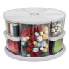 Deflecto Rotating Carousel Craft Organizer, 9-Canister, Includes 3" and 6"