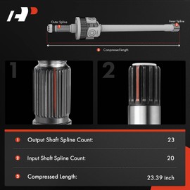A-Premium CV Axle Shaft Assembly Compatible with Polaris Outlaw 500 2006-2007, Outlaw 525 IRS 2007-2011, Rear Left or Right, Replace# 1332429, 1332442