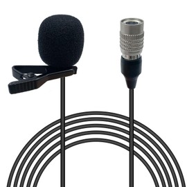 MICMXMO Lavalier Lapel Mikrofon, kompatibel mit Audio-Technica, kabelloses System, Omnidirektionales Kondensatormikrofon (Hirose-Stecker, 4-polig)