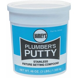 Harvey 43050 Professional Grade Plumbers Putty, 3 Lb, Cup, Off, Slight, Solid, White