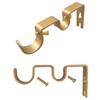Kowibcl Double Curtain Rod Bracket, Set of 6, Fits up