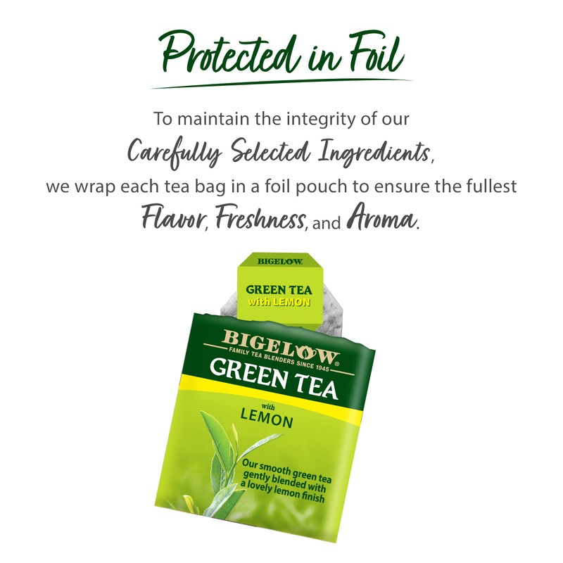 Bigelow Tea Green Tea Variety Pack, Classic Green Tea, Lemon,