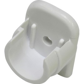 GARDINIA Wall Bearing for Curtain Rods and Window Rods with Diameter 11 mm - 12 mm, for Recess Mounting, Pack of 2, Wall Mounting, Plastic, White