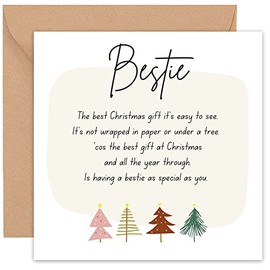 Felbridge Studio - Best Friend Christmas Card - Special Friend Christmas card - Friendship Xmas Cards - Cute Gifts for Friends BFF - 14cm