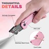 WORKPRO Folding Utility Knife, Quick Change Box Cutter, Pink Razor