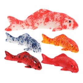 BESPORTBLE 5Pcs Fake Fish: Resin Floating Figurine for Aquarium Decoration - Interior Decoration for Fish Tanks, Vases - Outdoor Garden Pond (8X2.7CM)