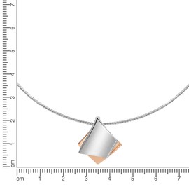 Celesta 500245073 Women's Necklace 925 Sterling Silver 42 cm Matte / Shine without Stone Silver Grey, Sterling Silver, None