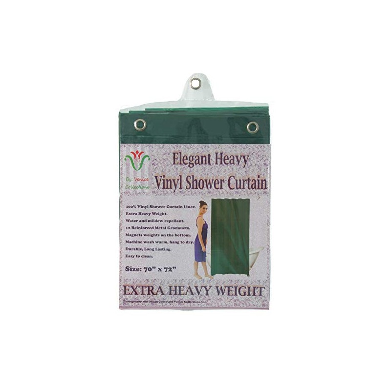 Venice Elegant Home Heavy Duty Vinyl Shower Curtain Liner with