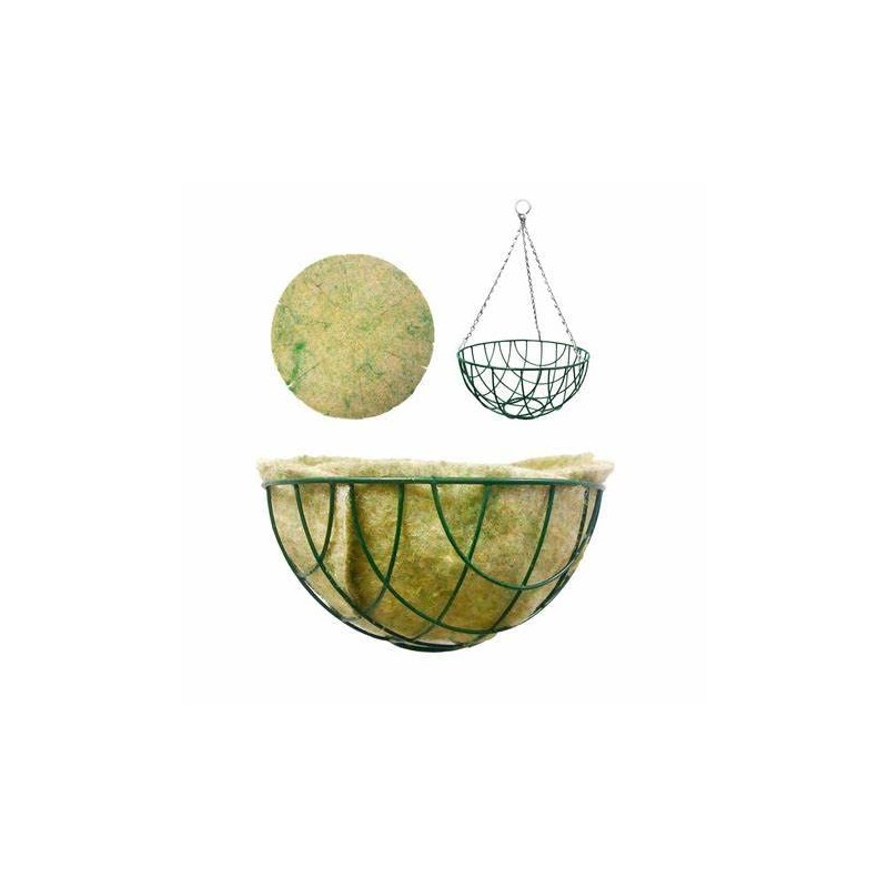 Jute Hanging Basket Liner - Green (12-Inch x 4) Sold